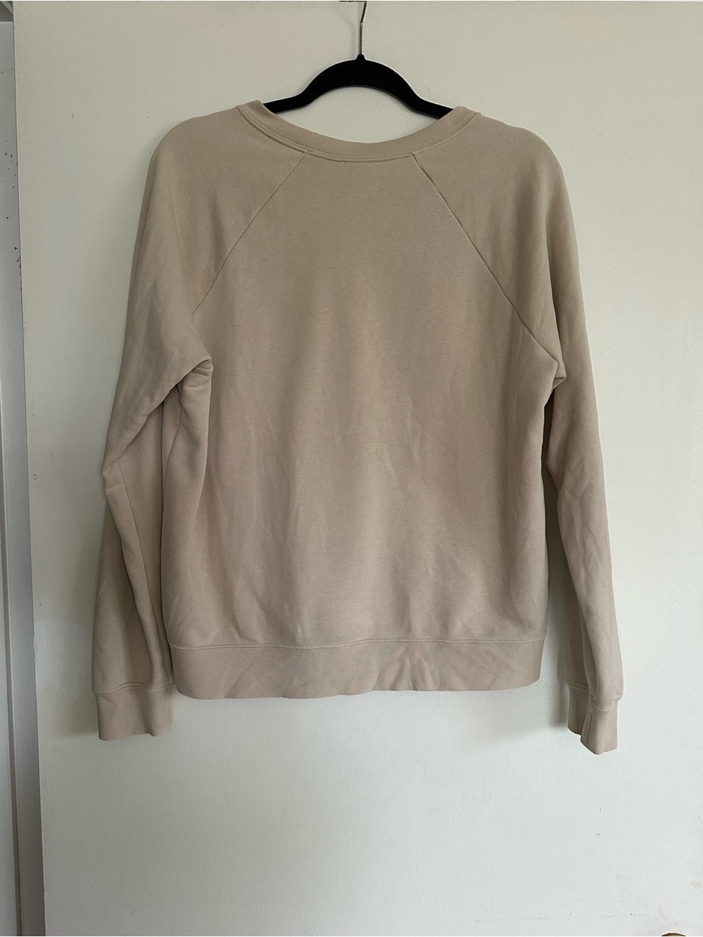 Nike Women's Crewneck Sweatshirt in Light Beige with White Logo - Picture 2 of 3